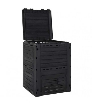 vidaXL Garden Composter Black 280 L Polypropylene