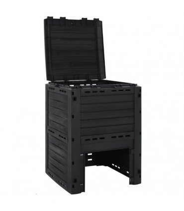 vidaXL Garden Composter Black 280 L Polypropylene