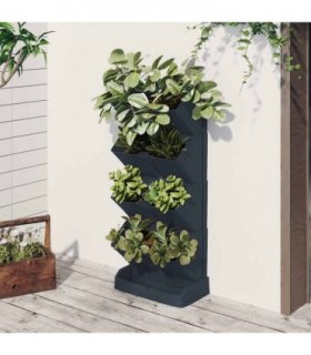 vidaXL Vertical Garden Plant Set 4 pcs Anthracite Polypropylene