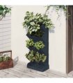 vidaXL Vertical Garden Plant Set 4 pcs Anthracite Polypropylene