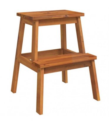 vidaXL 2 Step Stool 40x38x50 cm Solid Wood Acacia