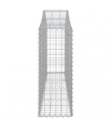 vidaXL Arched Gabion Basket 200x30x80/100 cm Galvanised Iron