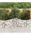 vidaXL Arched Gabion Basket 200x50x60/80 cm Galvanised Iron