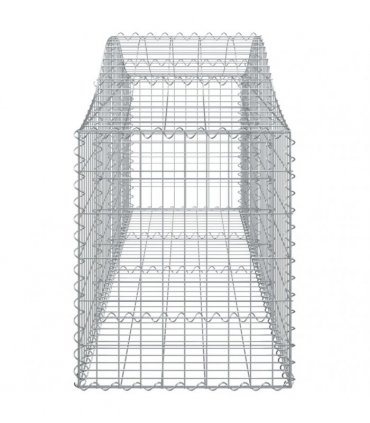 vidaXL Arched Gabion Basket 200x50x60/80 cm Galvanised Iron