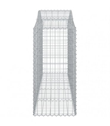 vidaXL Arched Gabion Basket 200x50x120/140 cm Galvanised Iron