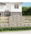 vidaXL Arched Gabion Basket 200x50x160/180 cm Galvanised Iron