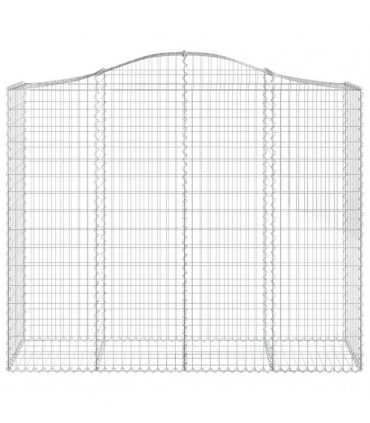 vidaXL Arched Gabion Basket 200x50x160/180 cm Galvanised Iron