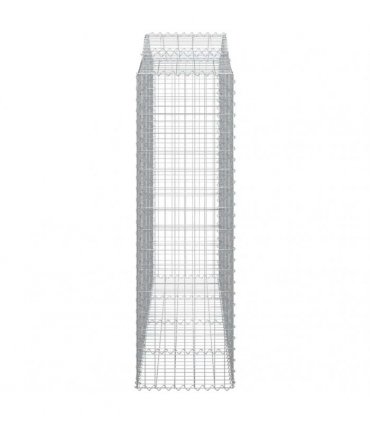 vidaXL Arched Gabion Basket 200x50x160/180 cm Galvanised Iron