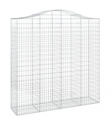 vidaXL Arched Gabion Basket 200x50x200/220 cm Galvanised Iron