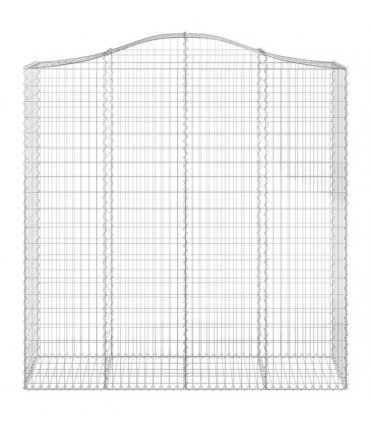 vidaXL Arched Gabion Basket 200x50x200/220 cm Galvanised Iron