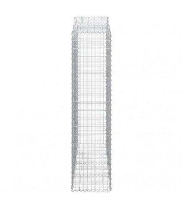 vidaXL Arched Gabion Basket 200x50x200/220 cm Galvanised Iron