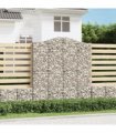 vidaXL Arched Gabion Basket 200x50x220/240 cm Galvanised Iron