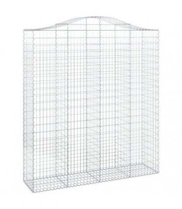 vidaXL Arched Gabion Basket 200x50x220/240 cm Galvanised Iron