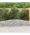 vidaXL Arched Gabion Basket 400x30x40/60 cm Galvanised Iron