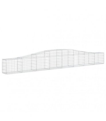 vidaXL Arched Gabion Basket 400x30x40/60 cm Galvanised Iron
