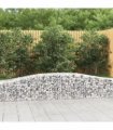 vidaXL Arched Gabion Basket 400x50x40/60 cm Galvanised Iron