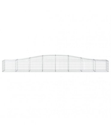 vidaXL Arched Gabion Basket 400x50x40/60 cm Galvanised Iron