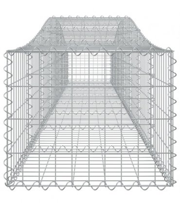 vidaXL Arched Gabion Basket 400x50x40/60 cm Galvanised Iron