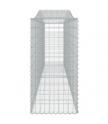 vidaXL Arched Gabion Basket 400x50x100/120 cm Galvanised Iron