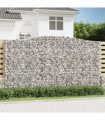 vidaXL Arched Gabion Basket 400x50x220/240 cm Galvanised Iron