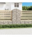 vidaXL Arched Gabion Basket 100x50x200/220 cm Galvanised Iron