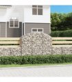 vidaXL Arched Gabion Basket 150x30x120/140 cm Galvanised Iron