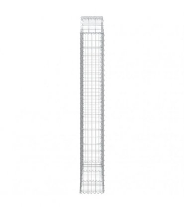 vidaXL Arched Gabion Basket 150x30x200/220 cm Galvanised Iron