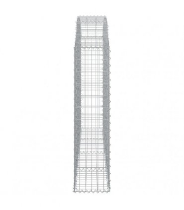 vidaXL Arched Gabion Basket 200x30x120/140 cm Galvanised Iron