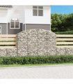 vidaXL Arched Gabion Basket 200x30x140/160 cm Galvanised Iron