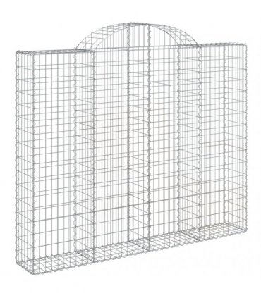 vidaXL Arched Gabion Basket 200x30x160/180 cm Galvanised Iron