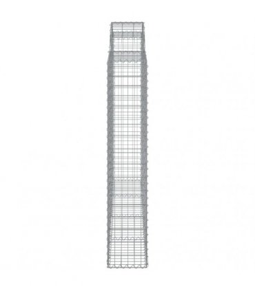 vidaXL Arched Gabion Basket 200x30x160/180 cm Galvanised Iron