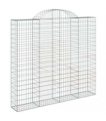 vidaXL Arched Gabion Basket 200x30x180/200 cm Galvanised Iron