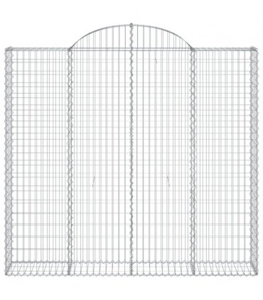 vidaXL Arched Gabion Basket 200x30x180/200 cm Galvanised Iron