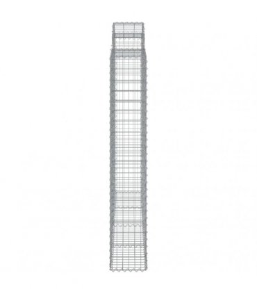 vidaXL Arched Gabion Basket 200x30x180/200 cm Galvanised Iron