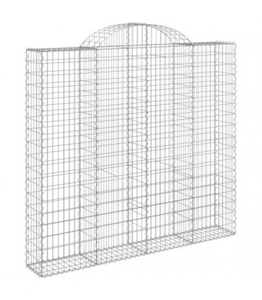 vidaXL Arched Gabion Basket 200x50x180/200 cm Galvanised Iron