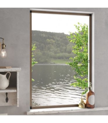 vidaXL Insect Screen for Windows Brown 90x120 cm