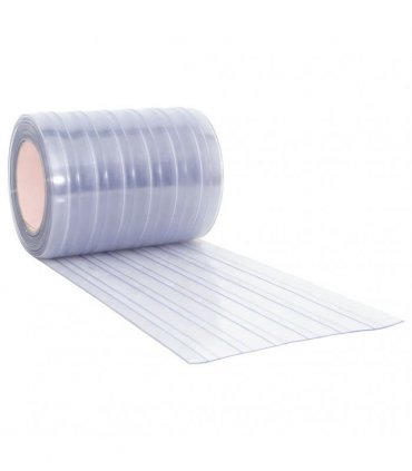 vidaXL Door Curtain Transparent 300 mmx2,6 mm 25 m PVC
