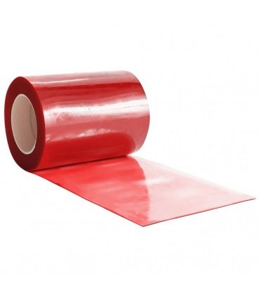 vidaXL Door Curtain Red 300 mmx2,6 mm 25 m PVC