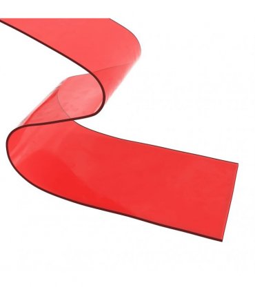 vidaXL Door Curtain Red 300 mmx2,6 mm 25 m PVC