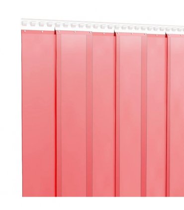 vidaXL Door Curtain Red 300 mmx2,6 mm 25 m PVC