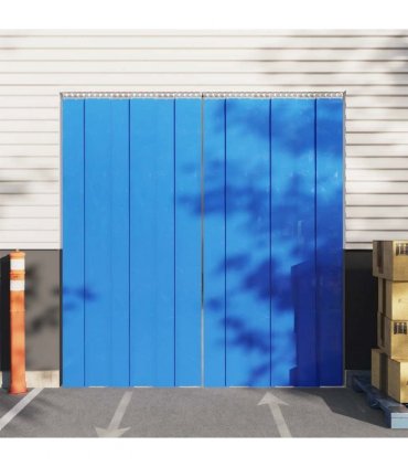 vidaXL Door Curtain Blue 200 mmx1,6 mm 50 m PVC