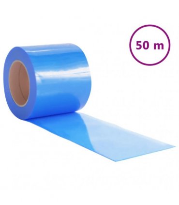 vidaXL Door Curtain Blue 200 mmx1,6 mm 50 m PVC