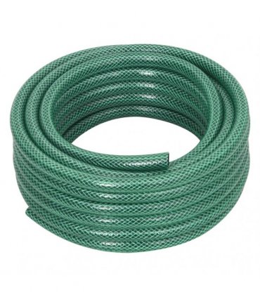 vidaXL Garden Hose with Fitting Set Green 0,5" 30 m PVC