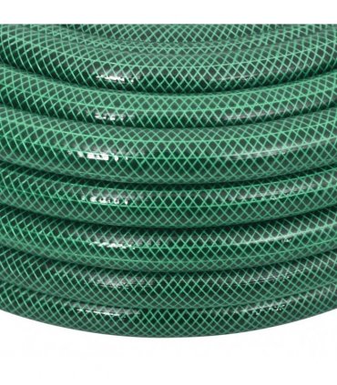 vidaXL Garden Hose with Fitting Set Green 0,75" 10 m PVC