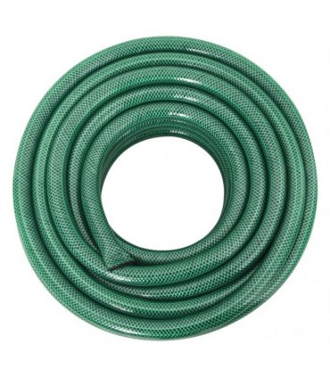 vidaXL Garden Hose with Fitting Set Green 0,75" 30 m PVC