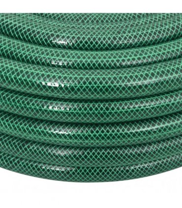 vidaXL Garden Hose with Fitting Set Green 0,75" 30 m PVC