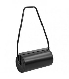 vidaXL Garden Lawn Roller with Handle Black 42 L Iron and Steel