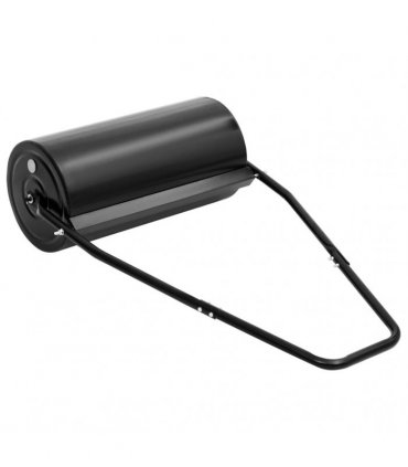 vidaXL Garden Lawn Roller with Handle Black 42 L Iron and Steel