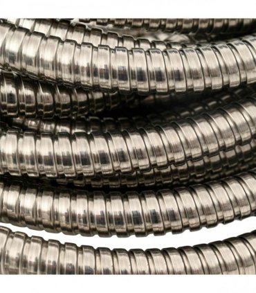 vidaXL Garden Hose with Spray Nozzle Silver 0,6" 15 m Stainless Steel