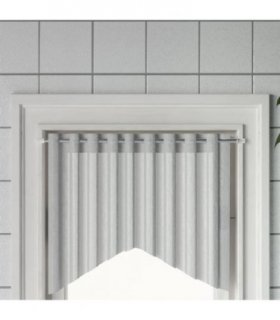 vidaXL Curtain Rails 2 pcs White and Silver 40-60 cm Aluminium